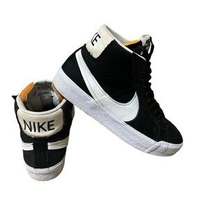 Nike SB Blazer Mid Suede & Leather Black/White High-Top Mens Sneakers Size 11